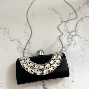 Bedazzled Black Clutch/Purse